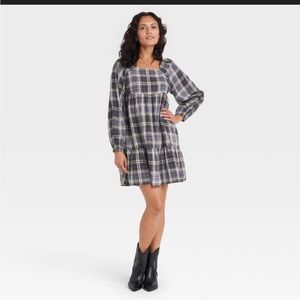 Universal Thread Black Plaid Dress